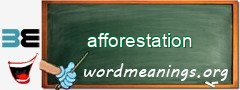 WordMeaning blackboard for afforestation